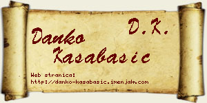 Danko Kasabašić vizit kartica